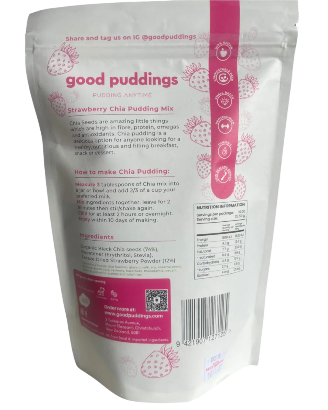 DIY Chia Pudding Mix | Strawberry