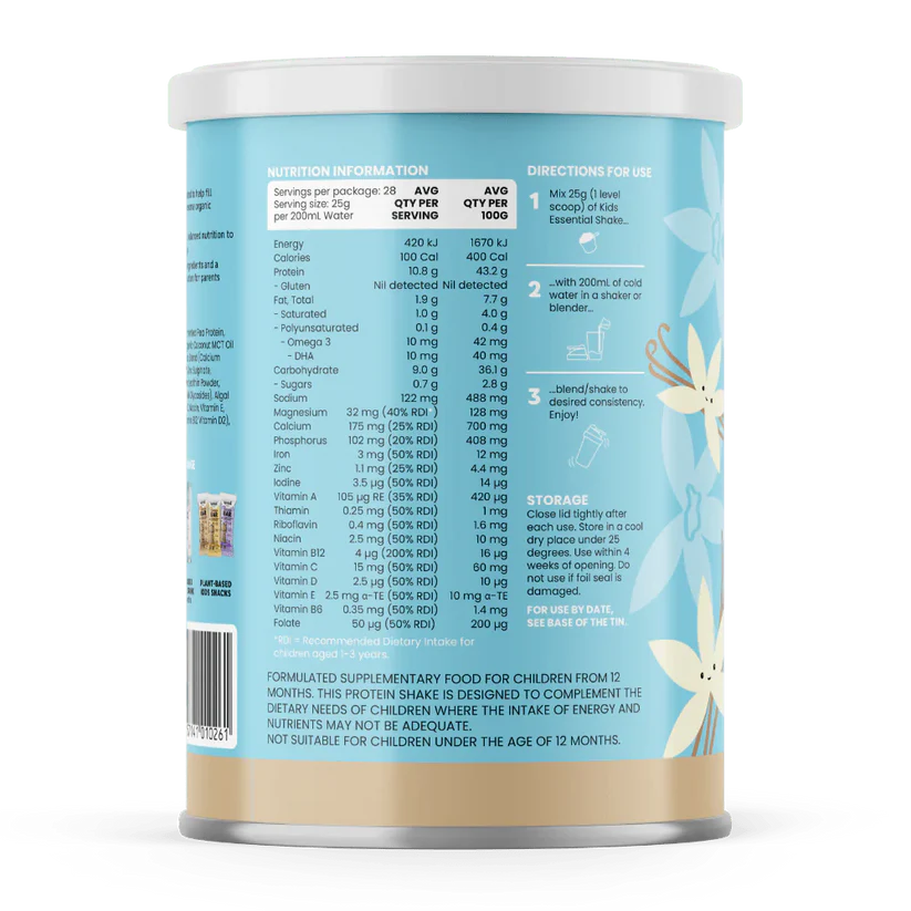 Sprout Organic Essential Kids Shake Vanilla 700g