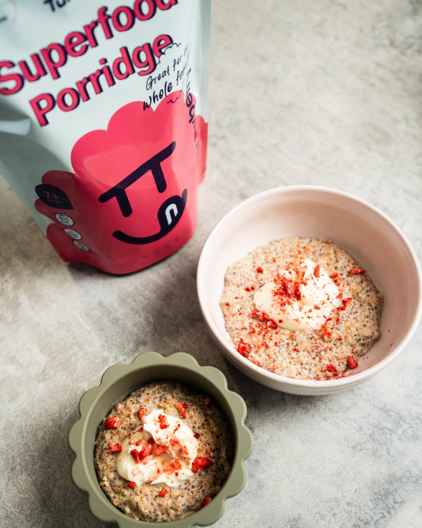 DIY Superfood Porridge Mix | Strawberry