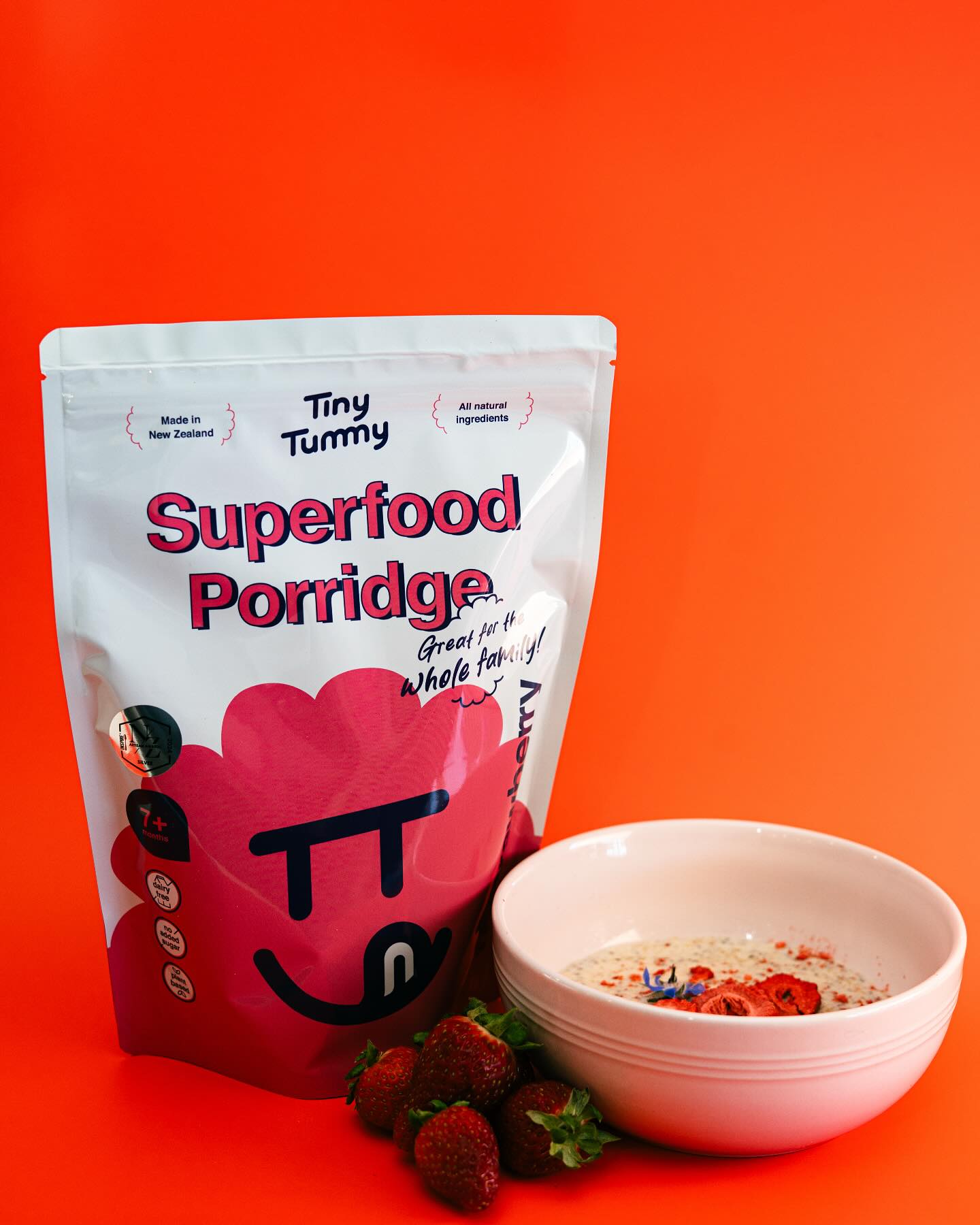 DIY Superfood Porridge Mix | Strawberry