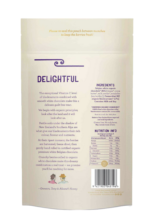 PEARL Organic Chocolate Rolled Blackcurrants 90g